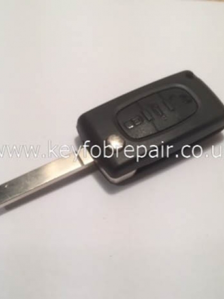 Peugeot Flip Case With Boot Button With Battery Place VA2 Blade (No Groove) Also Fits Citroen